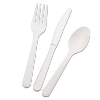 Skilcraft Biobased Cutlery Set With Knife, Spoon, Fork, 400 Sets/Box