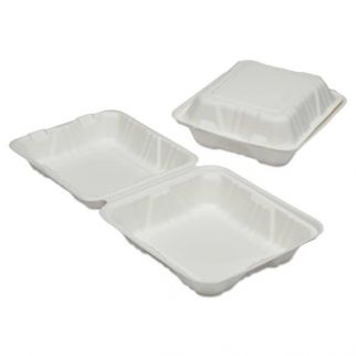 Skilcraft 8 X 8 In. 1-Compartment Clamshell Food Container (200-Box)