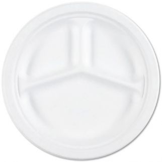 Skilcraft Waterproof Paper Plates, 10.25 Dia, 0.88 Deep, Package Of 500