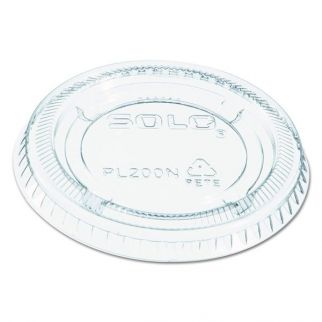 Dart® Solo Medium Clear Plastic Souffle/cup Lid (2500-Case)