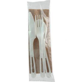 World Centric Tpla Compostable Cutlery And Napkin 6",white,case Of 250
