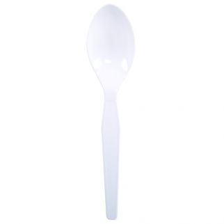 Polystyrene Teaspoon White Medium Weight, Case Of 1000