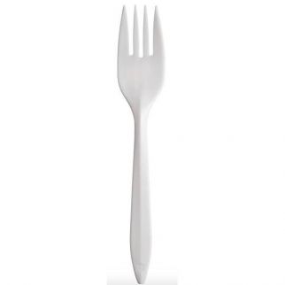 Dart Container Fork 6-1/8 In Medium Weight White Polypropylene Case Of 1000