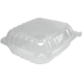 Dart Medium Clearseal Hinged Lid Clear Container (250-Case)