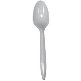 Nutri-Bon Teaspoon Medium Weight White Poly Pack Case Of 1000