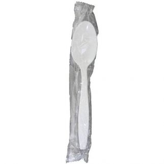 Spoon White Heavy Weight Polystyrene Wrapped (1000-Case)