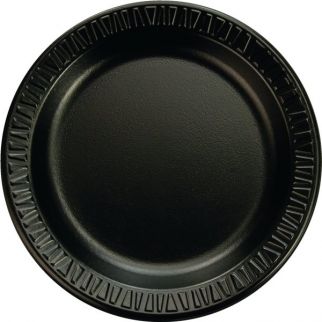 Dart Container Dart Foam Bread And Butter Plate, 6", Black, Case Of 1,000