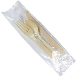 Max Packaging Beige Extra Heavyweight Cutlery Kit (250-Case)