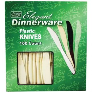 Almond Heavy Weight Polystyrene Boxed Knife (10-Case)