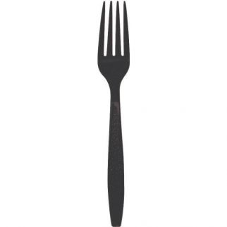 Black Heavy Weight Polystyrene Bulk Fork (1000-Case)