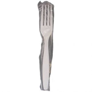 White X-Heavy Polystyrene Wrapped Fork (1000-Case)