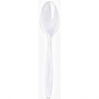 Clear Heavy Weight Polystyrene Bulk Spoon (1000-Case)