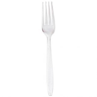 Berk Clear Heavy Weight Polystyrene Fork Bulk (1000-Case)