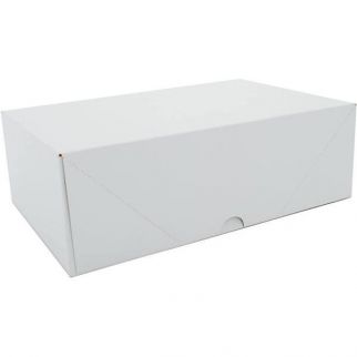 Southern Champion 12 " X 7.75 " X 4 " 2-Piece White Sausage Box Case Of 125
