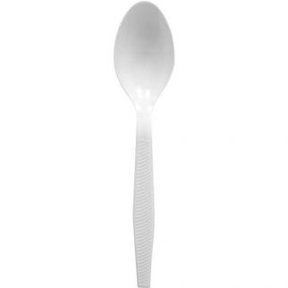 Primesource White Polystyrene Heavy-Weight Teaspoon (1000-Case)