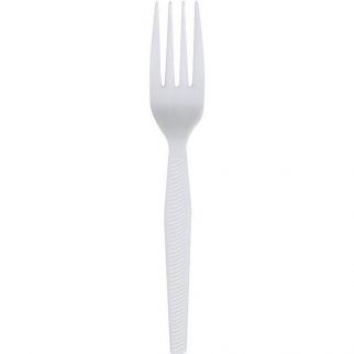 Primesource White Polystyrene Heavy-Weight Fork (1000-Case)