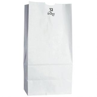 Duro Bag 12# 13-3/4 In. X 7-1/16 In. X 4-1/2 In. White Standard Grocery Bags (500-Pack)