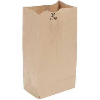 Duro 12# 7-1/16 In. X 4-1/2 In. X 13-3/4 In. Kraft Standard Grocery Bags (500-Pack)