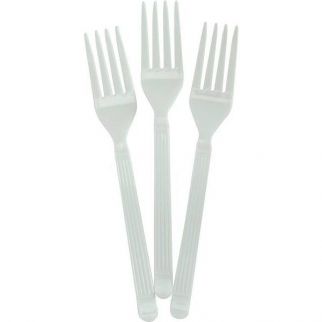 D&w Fine Pack Forum Heavyweight Full White Fork Set