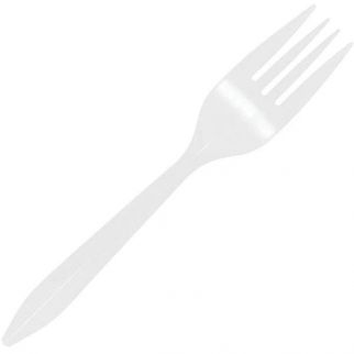 Max Packaging White Medium Weight Vision Bulk Fork