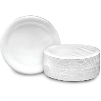 Ajm Packaging 9 In. White Heavy Duty Ultra Coated Paper Plate (500-Case)