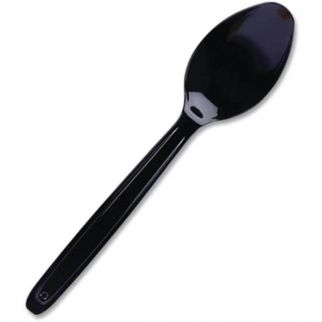 Cutlerease Black Disposable Spoon 24/40