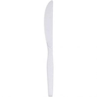 Polypropylene White Individually Wrapped Medium-Weight Knife (1000-Case)