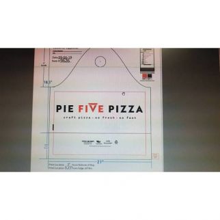 White Reusable Custom Grocery Bag W/ Handle