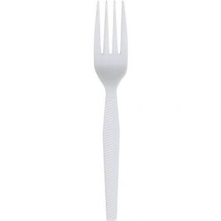 Primesource White Medium Weight Polypropylene Wrapped Fork (1000-Case)