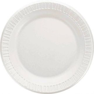 Dart 9 In. White Laminated Quiet Classic Plate (500-Case)