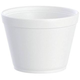 Dart J Cup 16 Oz. 16mj32 White Squat Insulated Foam Food Container (500-Case)