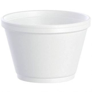 Dart J Cup 6 Oz. White Squat Insulated Foam Food Container (1000-Case)