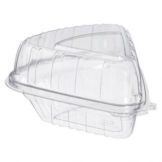 Dart Container Hinged Lid Pie Wedge Clear