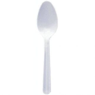 Dart 5 In. White Light-Weight Polypropylene Teaspoon