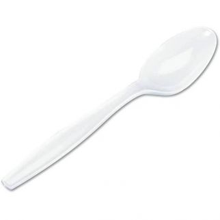 Primesource White Heavy-Duty Plastic Spoon (1000-Case)