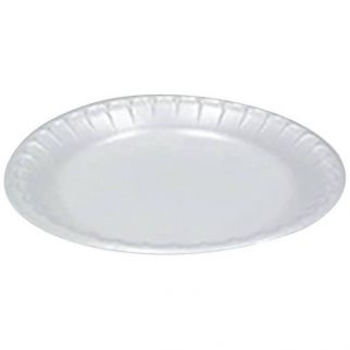 Satinware 9" White Foam Plate Case Of 125