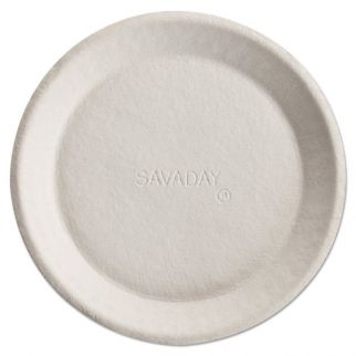 Chinet® White Round Savaday Molded Fiber Plate 10" Pack Of 500