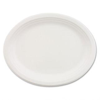 Chinet® White Oval Classic Paper Dinnerware Plate 9-3/4 X 12-1/2 Pack Of 500